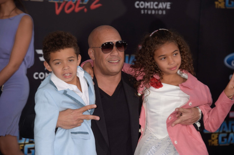 Vin Diesel si copiii vincent si hania