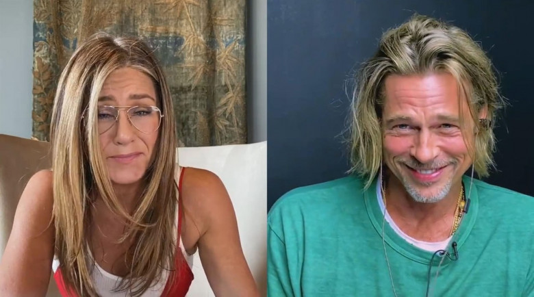 Brad Pitt and Jennifer Aniston reunite to read saucy script scenes during charity all-star table read of Fast Times At Ridgemont High