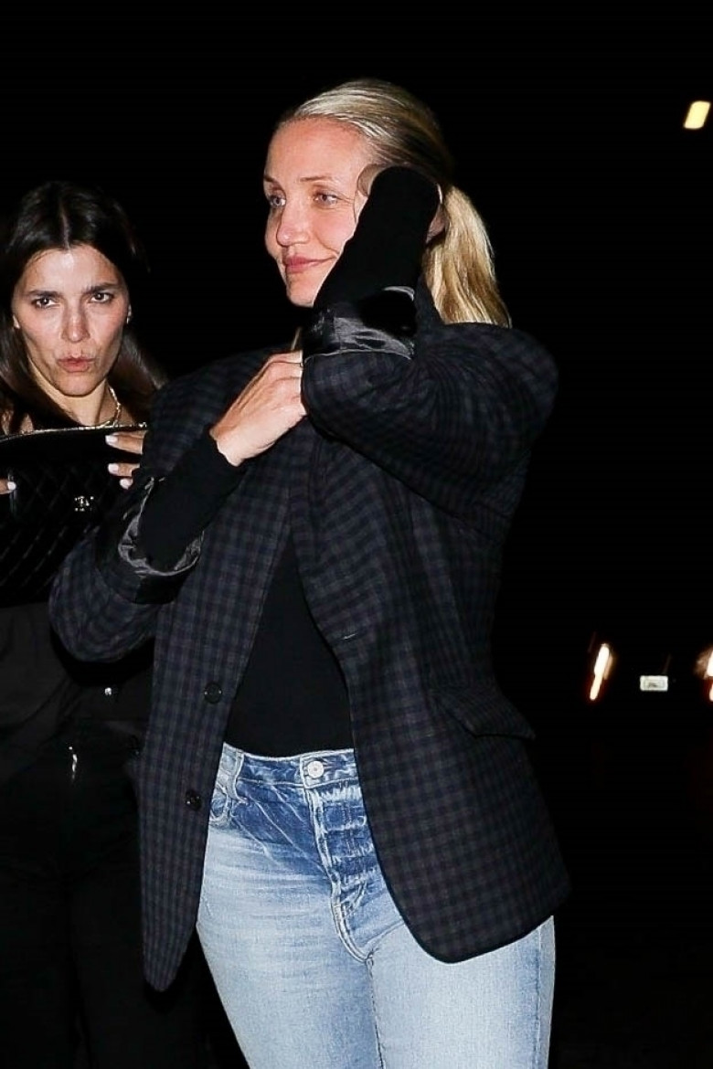 *EXCLUSIVE* Cameron Diaz isn't camera ready as she hides from paps while out with hubby Benji Madden!