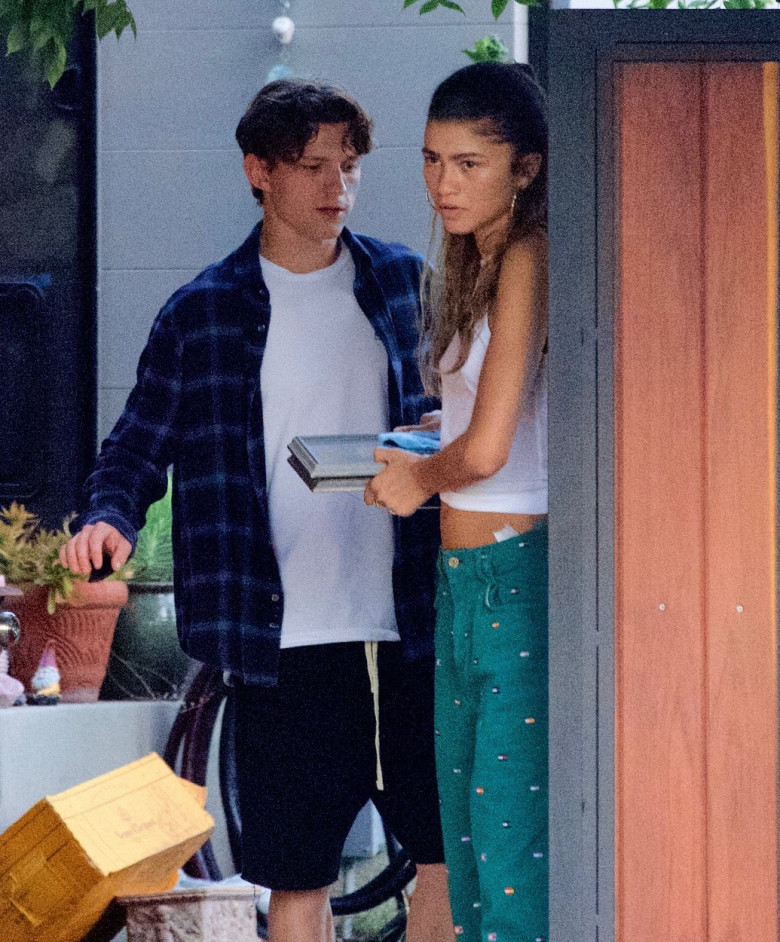 Exclusive - PREMIUM RATES MUST CALL FOR PRICING--DOES NOT FALL UNDER SUBSCRIPTION PRICING - Spidey Gets His Girl! Zendaya and Tom Holland Confirm New Romance with Passionate Kiss After Visiting Her Mom in Los Angeles, USA - 01 Jul 2021