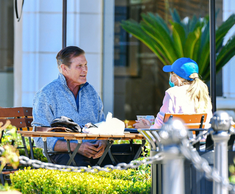 EXCLUSIVE: David Hasselhoff and wife Hayley Roberts spotted at lunch in Calabasas, CA.