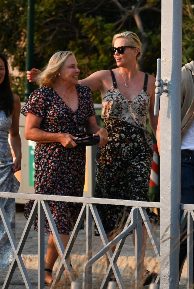 EXCLUSIVE: Charlize Theron Visits Hydra Island With Her Daughters