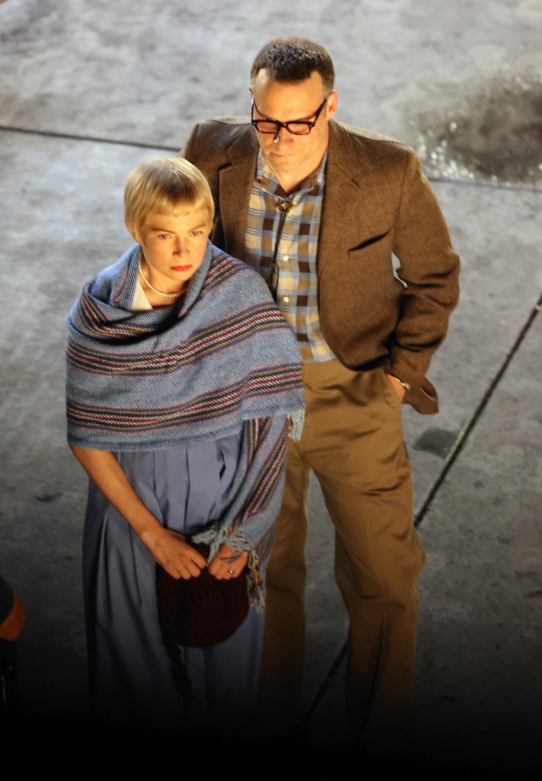 *EXCLUSIVE* Michelle Williams and Seth Rogen filming scenes for The Fabelmans