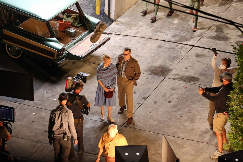 *EXCLUSIVE* Michelle Williams and Seth Rogen filming scenes for The Fabelmans