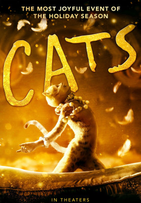 Cats (2019) directed by Tom Hooper and starring Jennifer Hudson, Judi Dench, Taylor Swift and Robbie Fairchild. Big screen adaptation of the Andrew Lloyd Webber musical based T.S. Eliots poetry collection Old Possum's Books of Practical Cats.