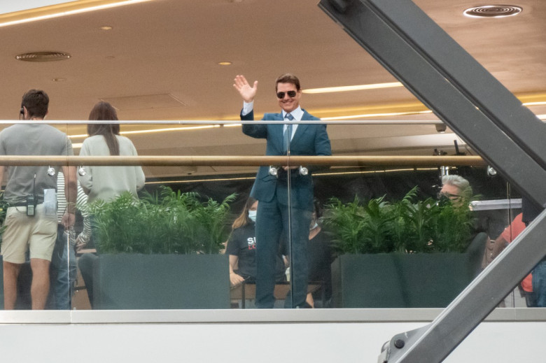 EXCLUSIVE: Tom Cruise Turns Birmingham's Grand Central Train Station Into Dubai Airport As He Continues Filming Mission Impossible With Hayley Atwell
