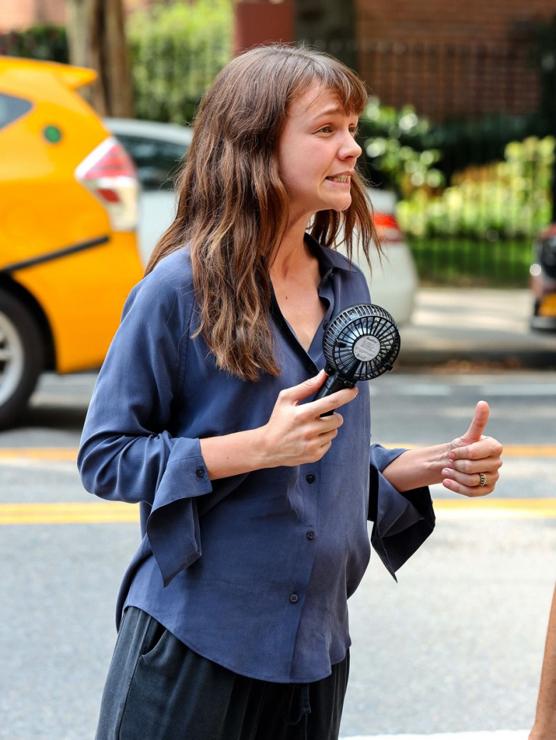 'She Said' on set filming, New York, USA - 27 Aug 2021