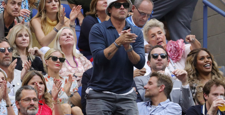 Brad Pitt și Bradley Cooper, la finala US Open 2021