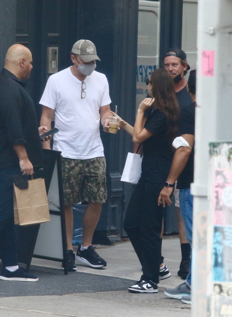 *EXCLUSIVE* Leonardo DiCaprio waits patiently outside a lingerie store as girlfriend Camila Morrone shops in NYC