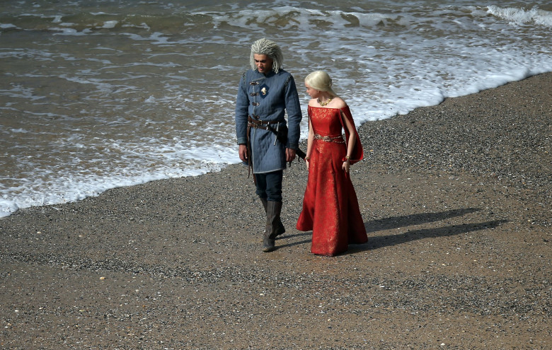EXCLUSIVE: EXCLUSIVE Milly Alcock And Theo Nate Filming Game Of Thrones Prequel House Of The Dragon