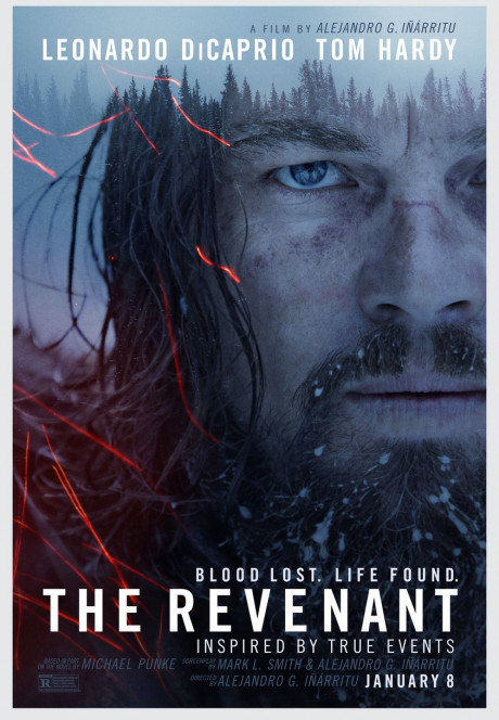 THE REVENANT, US advance poster, Leonardo DiCaprio, 2015. TM and Copyright