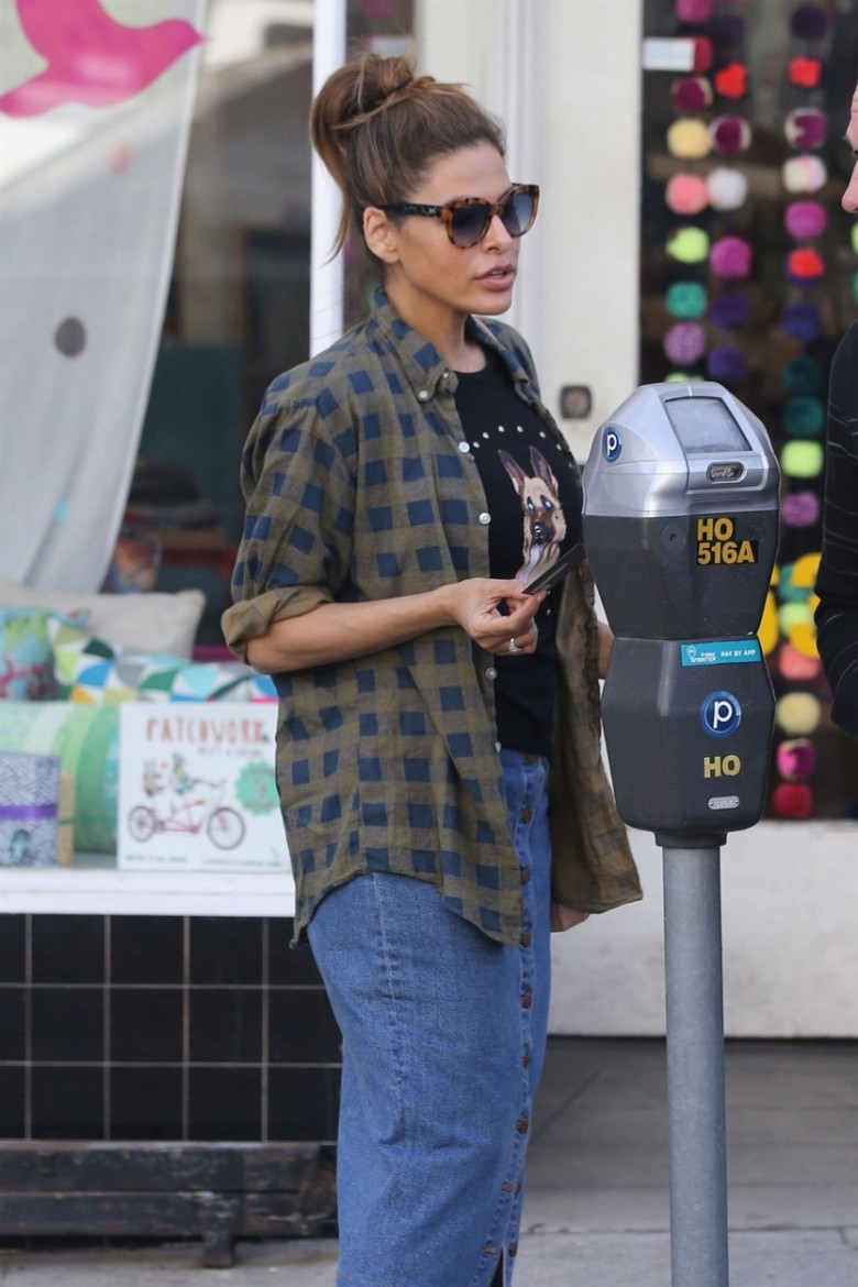 *EXCLUSIVE* Eva Mendes is spotted on a  shopping trip with her princesses in Hollywood