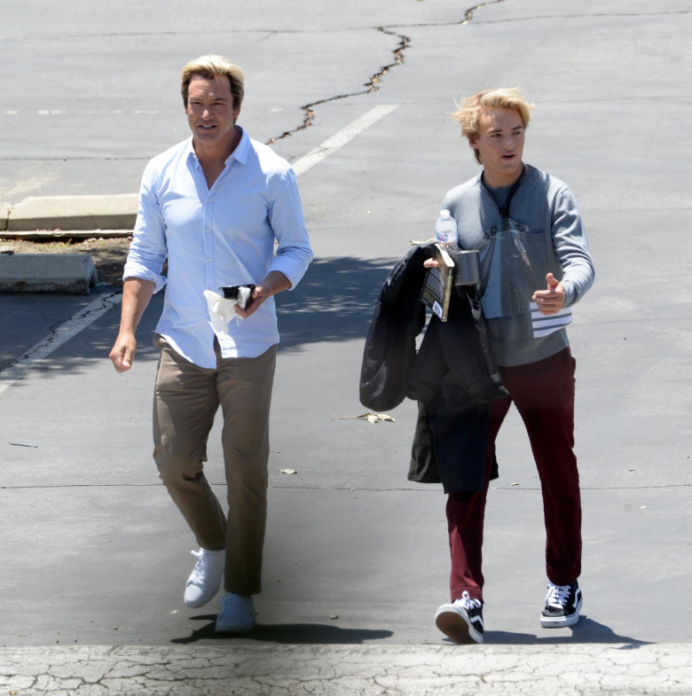 EXCLUSIVE: Mark-Paul Gosselaar is Spotted Filming "Save By The Bell" in Los Angeles