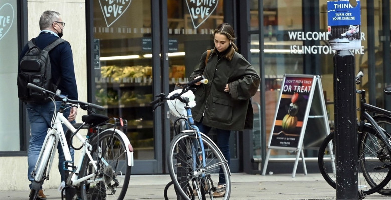 *EXCLUSIVE* The British Actress Emilia Clarke spotted out and about shopping in East London