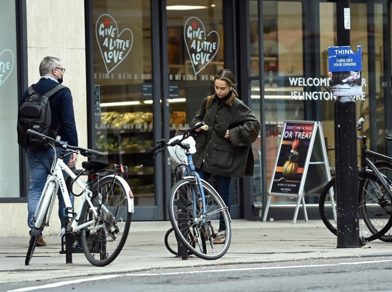 *EXCLUSIVE* The British Actress Emilia Clarke spotted out and about shopping in East London