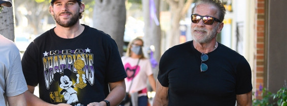*EXCLUSIVE* Arnold Schwarzenegger goes out to lunch with his son Christopher