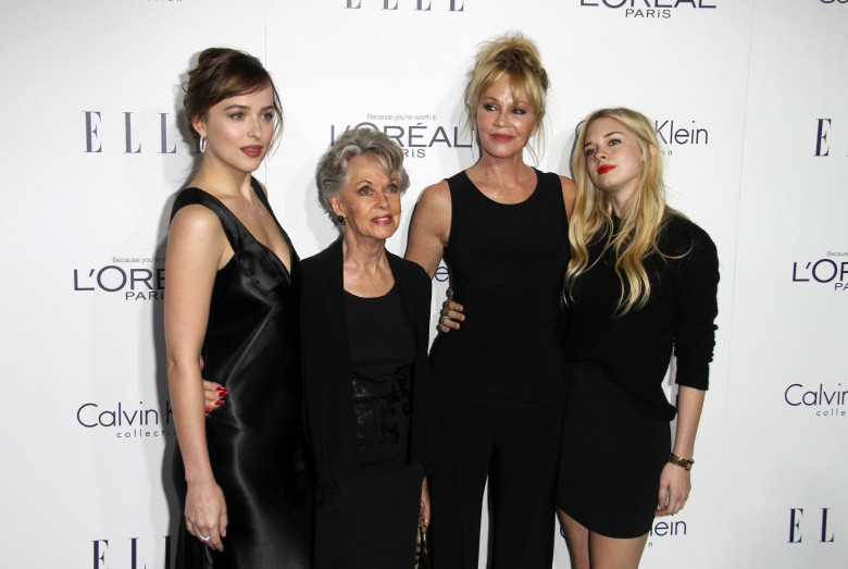 Dakota Johnson, Tippi Hedren, Melanie Griffith, Stella Banderas attends The 22nd Annual ELLE Women in Hollywood Awards in Los Angeles