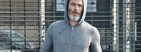 *EXCLUSIVE* A scruffy looking Chris Pine has a laugh with our photographer while out for coffee!