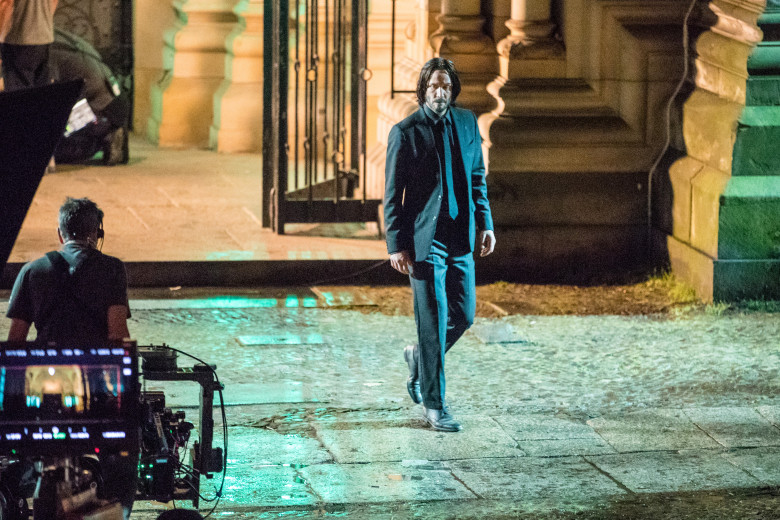 EXCLUSIVE: Keanu Reeves Continues Filming The 4th Instalment Of "John Wick" In Berlin, Germany