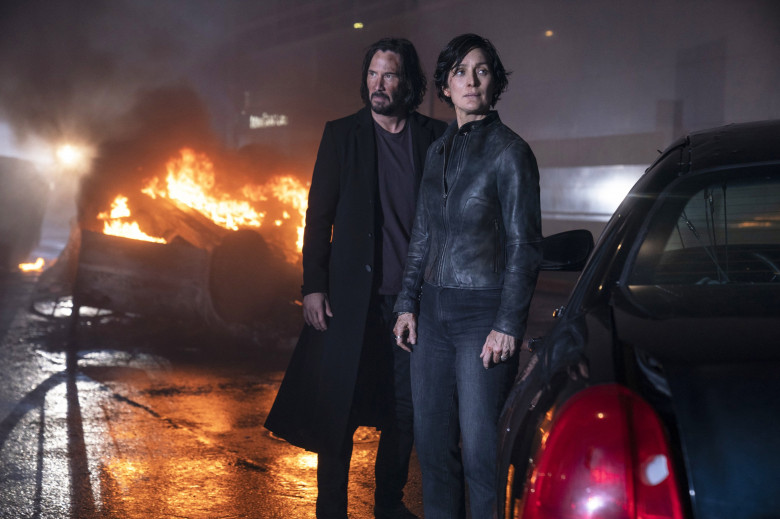 Keanu Reeves and Carrie-Anne Moss