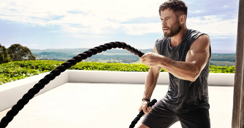 Chris Hemsworth shows off his impressive physique for Men's Health.