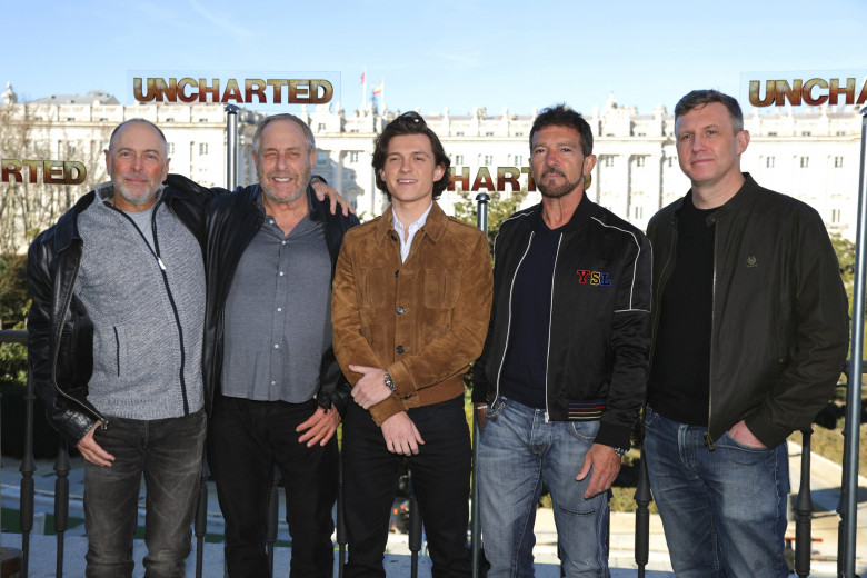 Uncharted Photocall With Tom Holland And Antonio Banderas - Madrid
