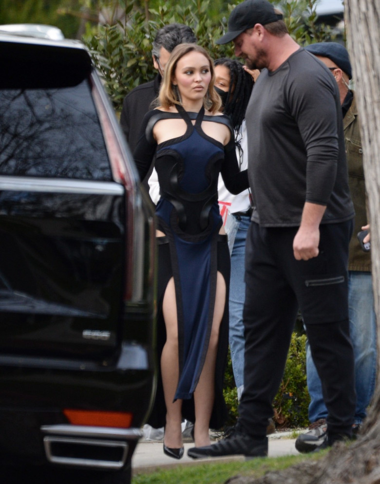 Lily-Rose Depp is Spotted on the Set of The Idol in Los Angeles.
