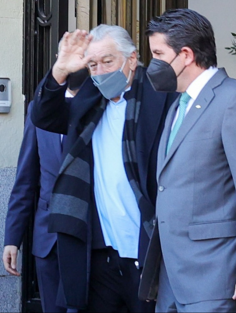 Robert De Niro And Rumoured Love Interest Tiffany Chen Leave The Ritz Hotel In Madrid