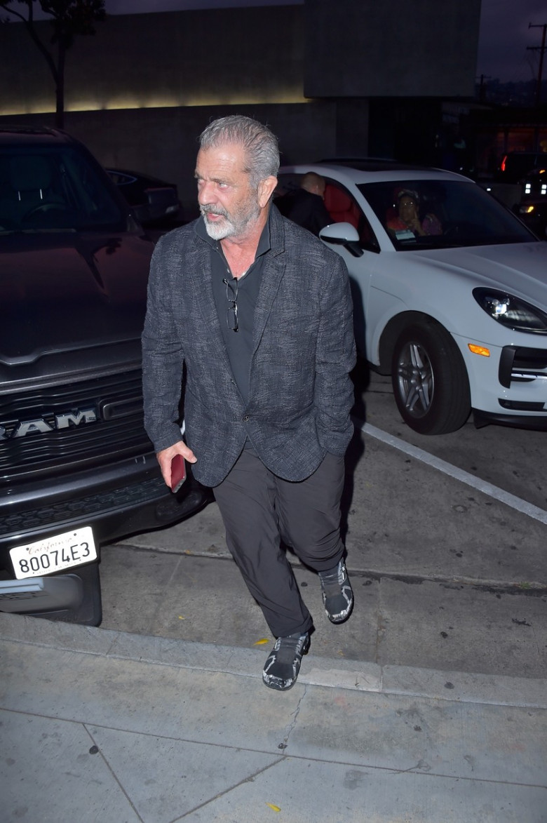Mel Gibson arrives at Craig's in West Hollywood for dinner