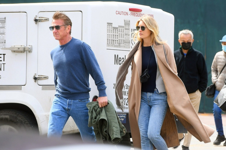 *EXCLUSIVE* Sean Penn and wife Leila George appear happy as they spend the day mini-golfing in Tribeca after recent trip to Ukraine