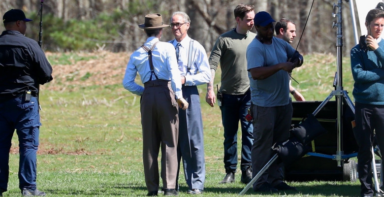 *EXCLUSIVE* Cillian Murphy is seen for the first time as atomic scientist, J. Robert Oppenheimer in upcoming biopic with Robert Downey Jr. as they film in Princeton, NJ