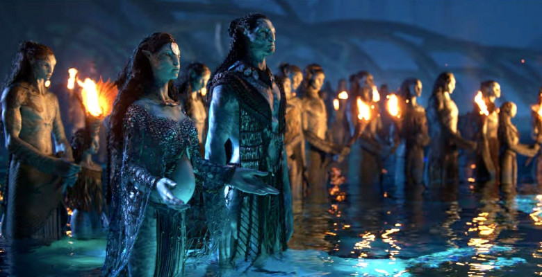 First teaser is released for the highly anticipated Avatar sequel The Way of Water starring Zoe Saldana and Sam Worthington – 13 years after the first film hit movie theatres.