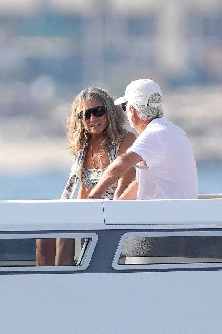 EXCLUSIVE: Leonardo DiCaprios mother Irmelin Dicaprio and her boyfriend arrive at Hotel du Cap Eden Roc in Antibes during Cannes Film Festival