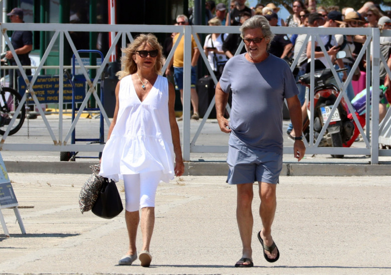 EXCLUSIVE: Kurt Russell And Goldie Hawn At Skiathos Island, Greece