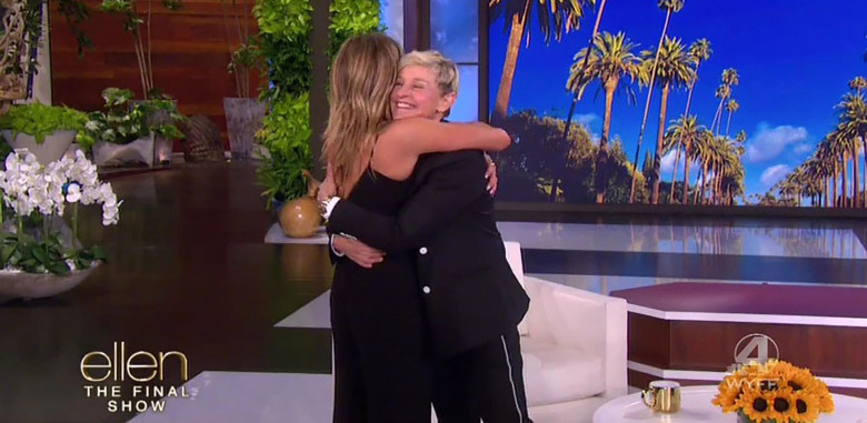Jennifer Aniston jokes about Brad Pitt divorce on final Ellen show