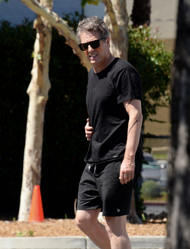 EXCLUSIVE: Hugh Grant on the set of "UnFrosted"