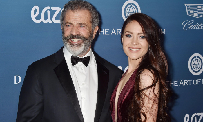 LOS ANGELES, CA - JANUARY 05: Mel Gibson (L) and Rosalind Ross attend Michael Muller's HEAVEN, presented by The Art of Elysium at a private venue on January 5, 2019 in Los Angeles, California.