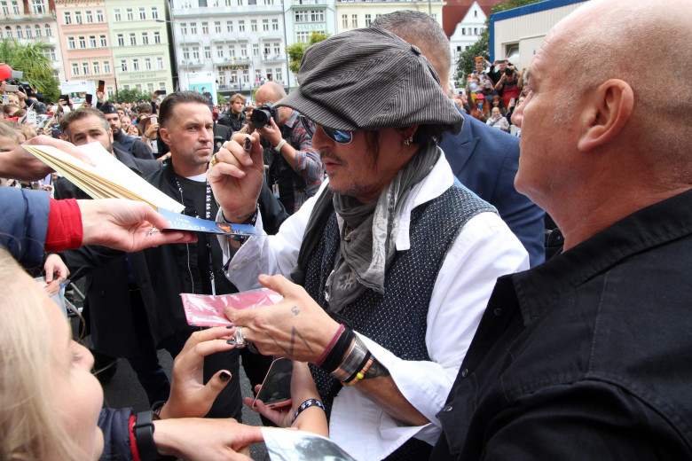 Johnny Depp attends the 'Minamata' Premiere during the 55th Karlovy Vary International Film Festival on August 28, 2021 in Karlovy Vary, Czech Republic.