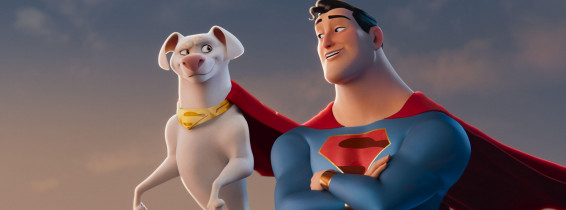 Undated film still handout from DC League Of Super-Pets. Pictured: Krypto (voiced by Dwayne Johnson) and Superman (John Krasinski). PA Feature SHOWBIZ Film Reviews. Picture credit should read: PA Photo/Warner Bros. Entertainment Inc. All Rights Reserved.