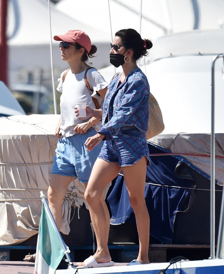 *EXCLUSIVE* Spanish actress Penelope Cruz rocks a double denim outfit while out in Portofino.*PICTURES TAKEN ON 30/07/2022*