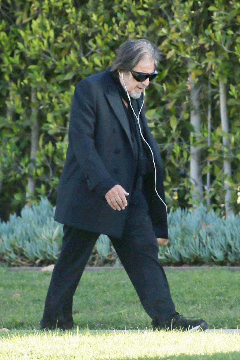 EXCLUSIVE: Al Pacino takes a power walk in Beverly Hills after announcing he will co-produce Johnny Depp' directorial debut!