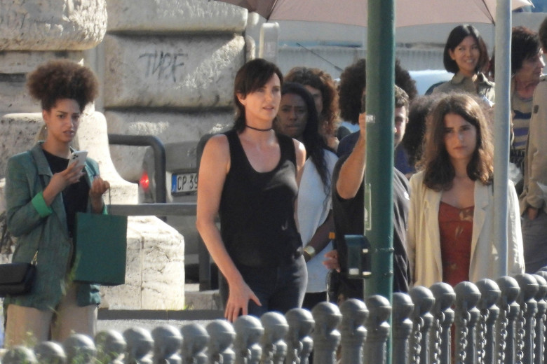 Charlize Theron and Uma Thurman shooting The Old Guard 2 in Rome