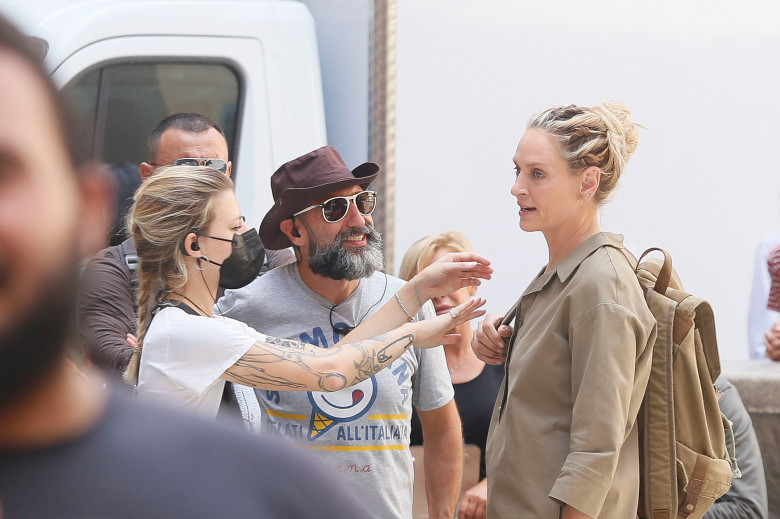 Charlize Theron and Uma Thurman shooting The Old Guard 2 in Rome