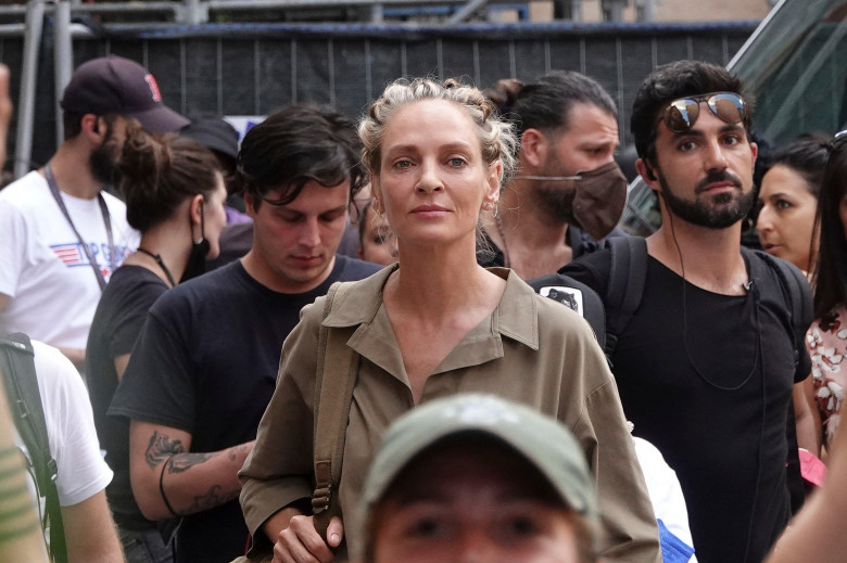 Charlize Theron and Uma Thurman shooting The Old Guard 2 in Rome