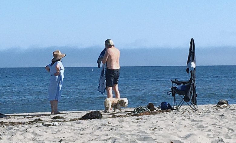 Beloved Hollywood legend Jeff Bridges continues to live his best life after beating cancer as he enjoys a day on the beach in his hometown of Santa Barbara.