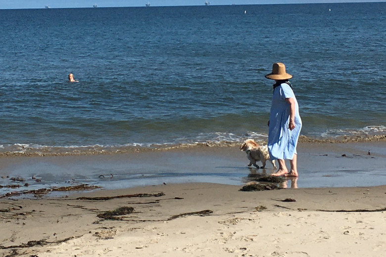 Beloved Hollywood legend Jeff Bridges continues to live his best life after beating cancer as he enjoys a day on the beach in his hometown of Santa Barbara.