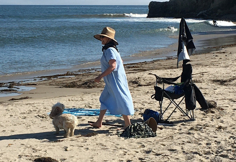 Beloved Hollywood legend Jeff Bridges continues to live his best life after beating cancer as he enjoys a day on the beach in his hometown of Santa Barbara.