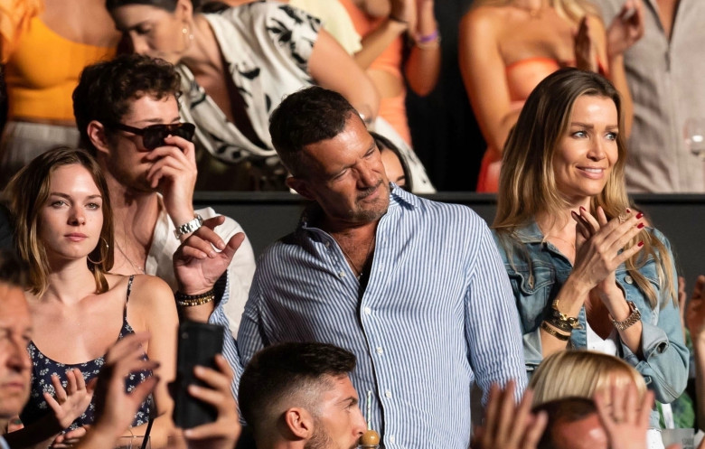 Stella del Carmen and her boyfriend Eli Meyer enjoy the Luis Fonsi concert at Marbella Starlite Festival with Antonio Banderas and Nicole