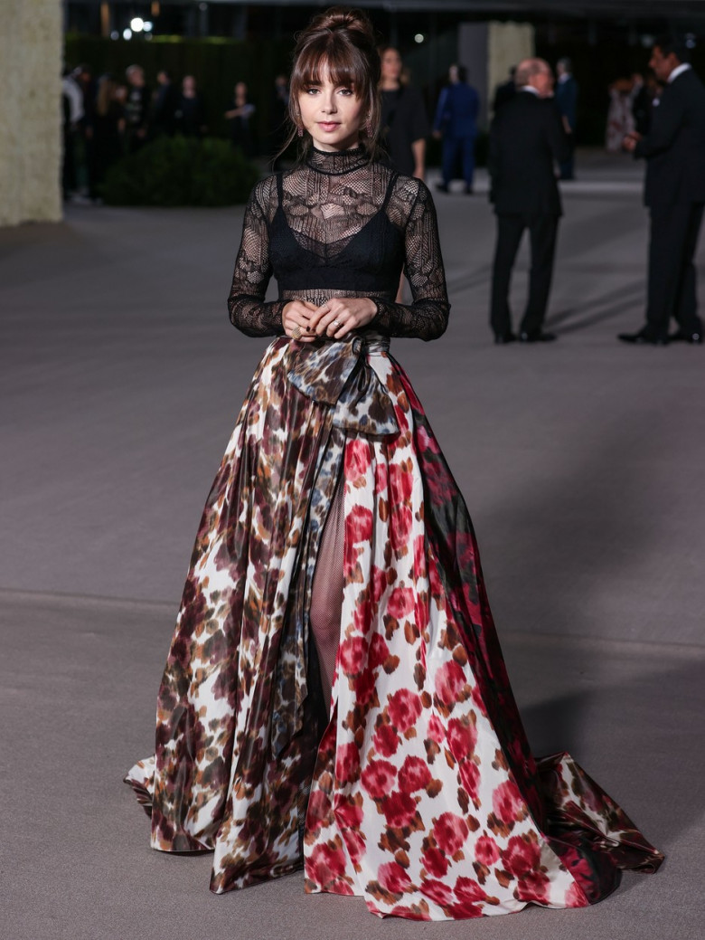 Lily Collins la Academy Museum Gala/ Profimedia