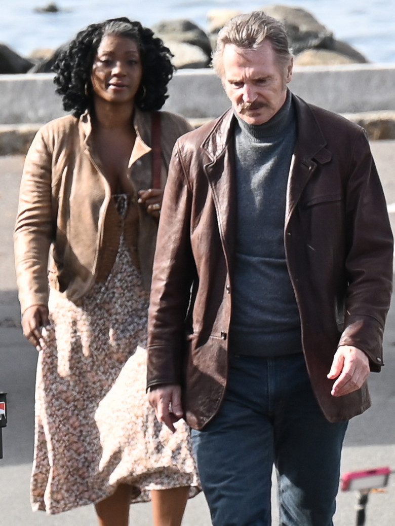 EXCLUSIVE: Liam Neeson Plays An Aging Mobster In His New Movie "Thug" Which Was Filming On The Waterfront In Winthrop, MA